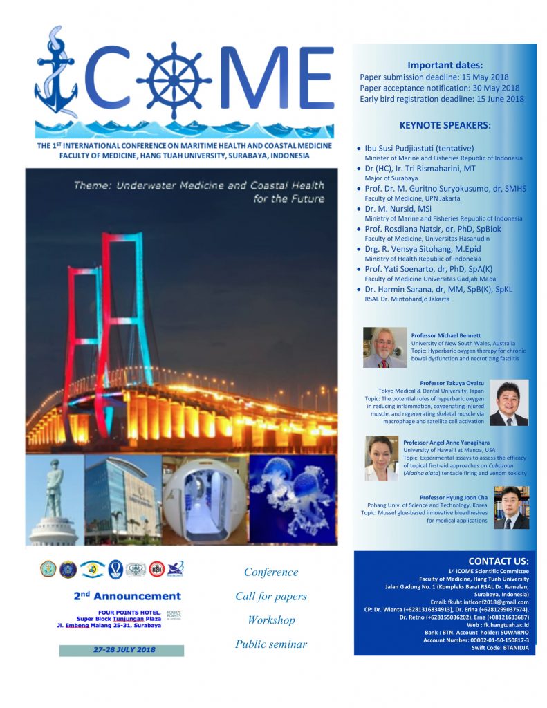 The 1st international conference on maritime health and coastral medicine faculty of medicine