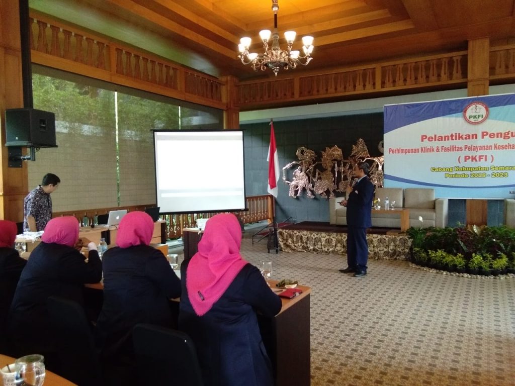 Mahasiswa a.n. dr Muh Husen Prabowo, MPH menjadi pembicara dalam acara pelantikan pengurus PKFI Cabang Kabupaten Semarang