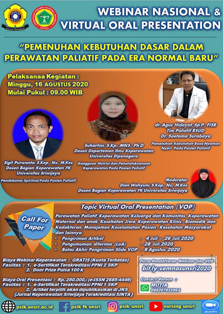 Mahasiswa S3 Kesehatan Masyarakat UNS dr. Agus Hidayat, Sp.P. FISR menjadi narasumber perawatan paliatif pada era normal baru
